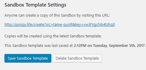 Sandbox Template Instructions