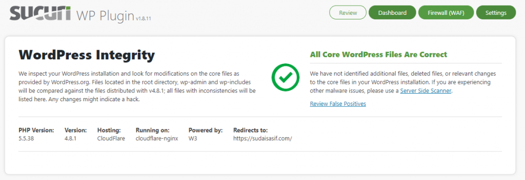 Sucuri WP Plugin
