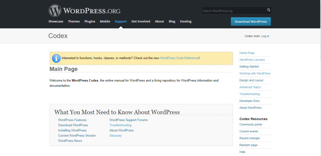 WordPress Codex