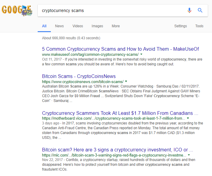 Cryptocurrency Scams Google Search