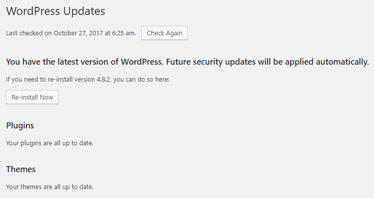 WordPress Updates