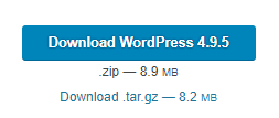 Downloading WordPress